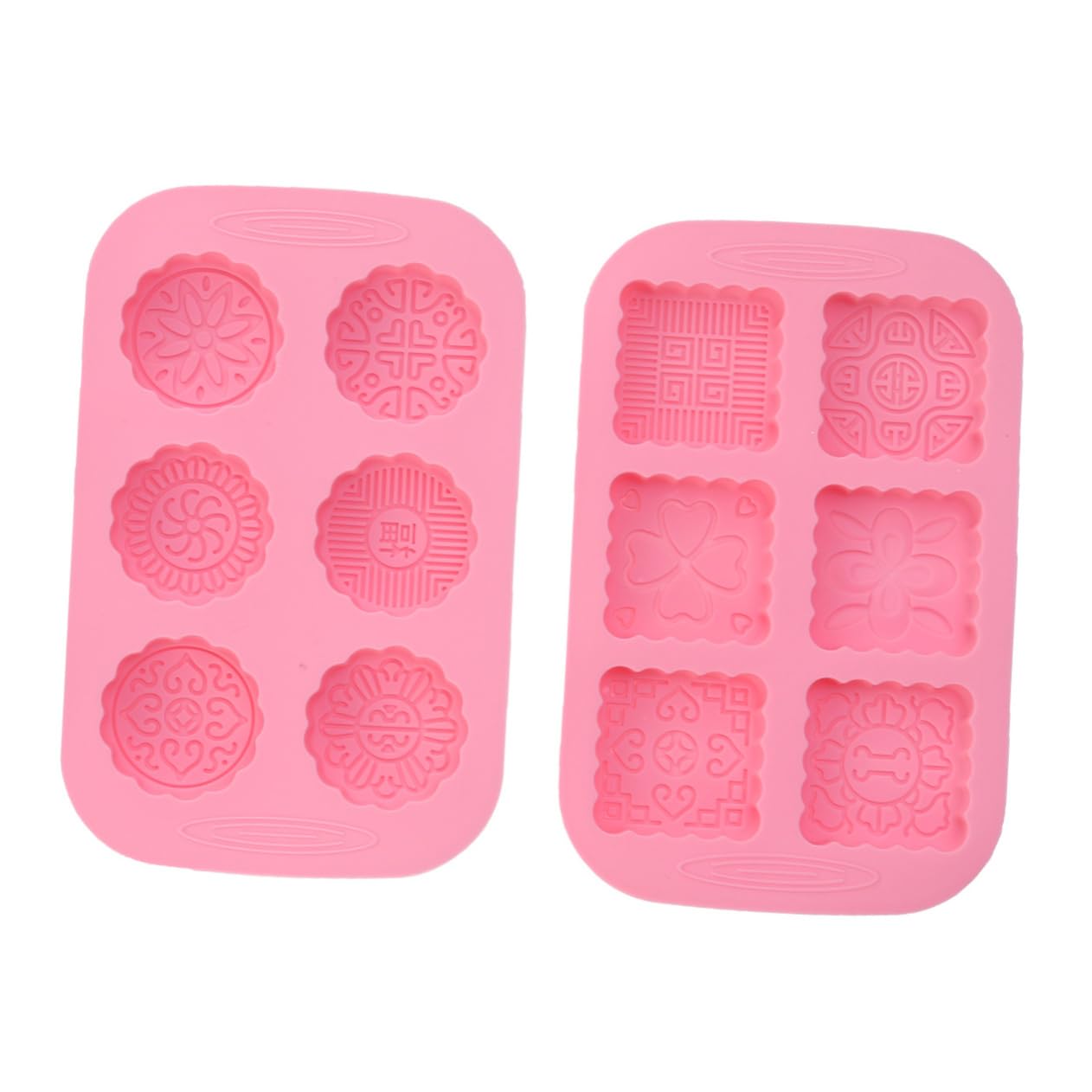 SHOWERORO 4 Piezas Tienda Molde En Forma De Cortadores De Galletas Pastel De Círculo Galleta Hermoso Molde Molde Rosa