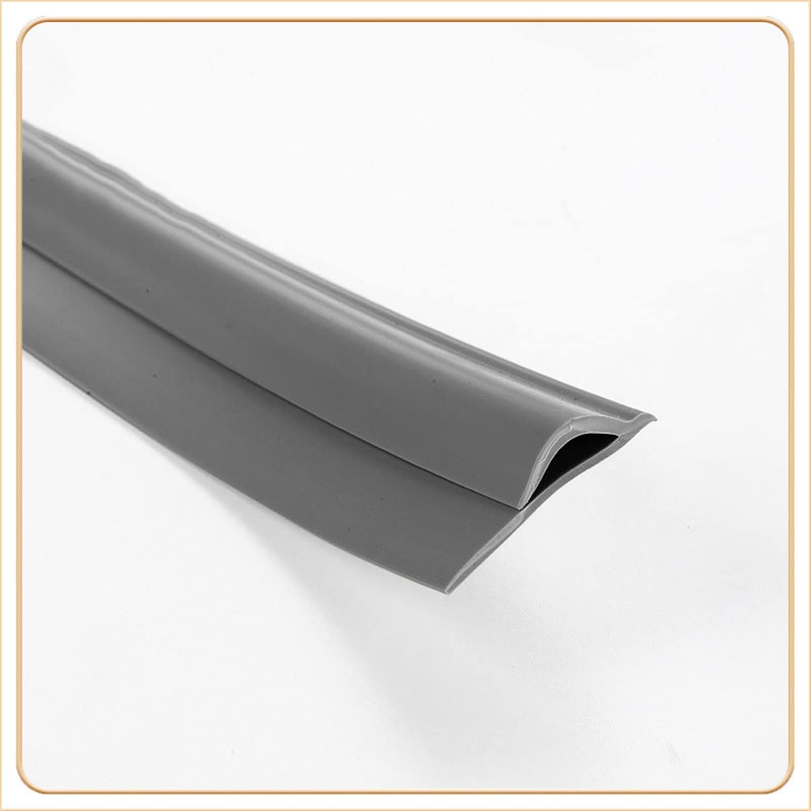 PVC Carpet & Floor Edging Trim Strip, Self Adhesive Capping Strip, Threshold Transition Strips, Suitable for Threshold Transitions with a Height Less Than 10 mm ( Blanco : Dark grey , Size : 10m )