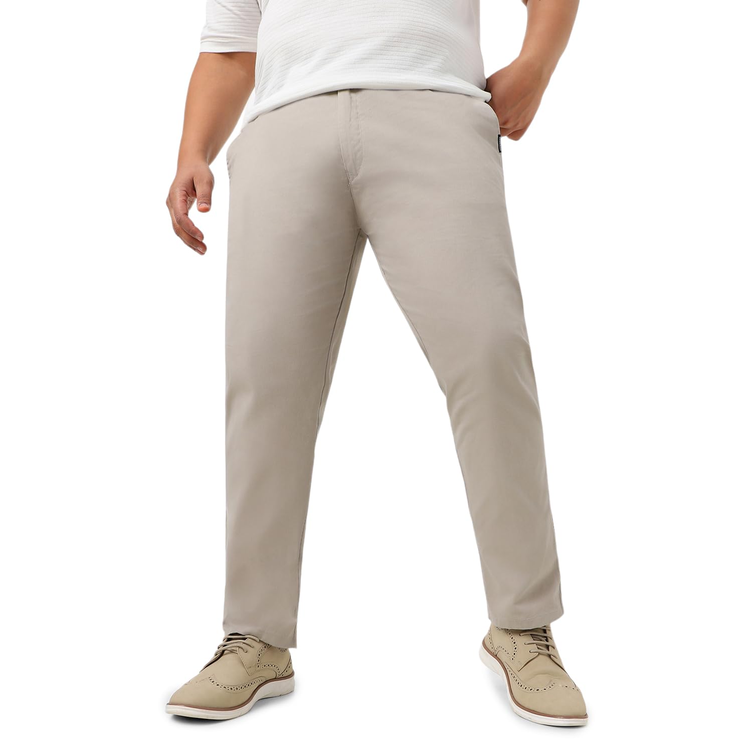 Urbano Plus Men's Regular Fit Mid Rise Trouser
