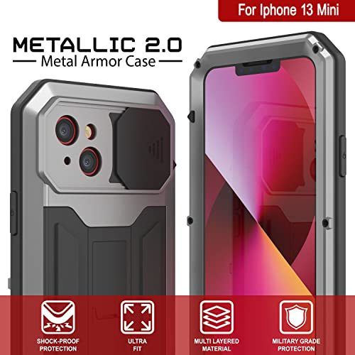 PunkCase for iPhone 13 Mini Metal Case 2.0, Silver - Image 2