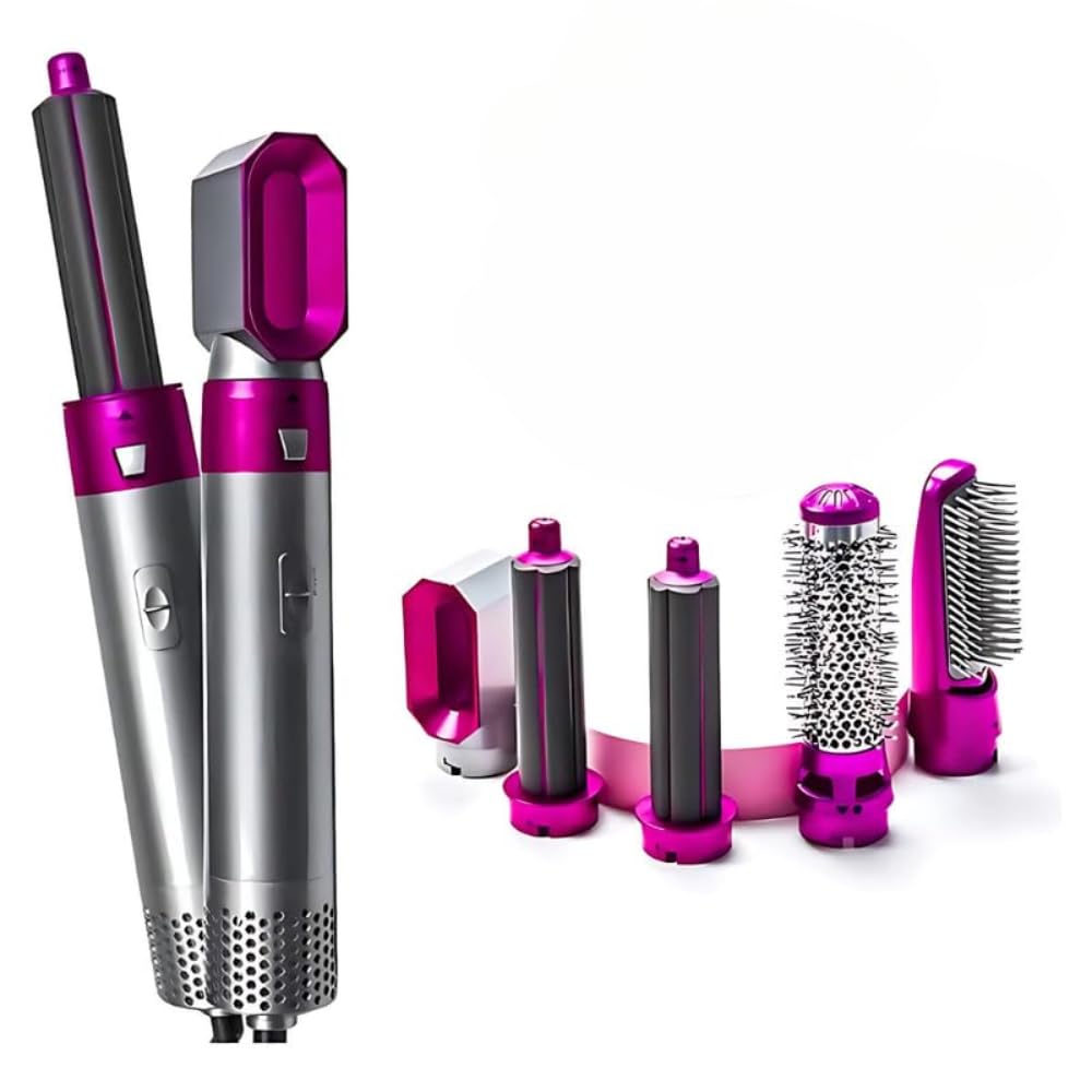 Elevea 𝟏𝟓 𝐘𝐞𝐚𝐫𝐬 𝐆𝐮𝐚𝐫𝐚𝐧𝐭𝐞𝐞 5 in 1 Professional Hair Styler for Women, Hot Air Brush Straightener, Curler, Volumizer, Blow Dryer with 5 Attachments for Salon-Like Styling at Home-image-2