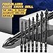 12-PCS Concrete & Masonry Drill Bit Set, Cement Drill Bits for Concrete Brick Wall, Tile Glass Ceramic, Masonry Drill Bit 1/8 to 1/2 inch Industrial Strength Carbide Cross Drill Bit Tip