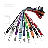 HDWerker Custom Lanyards Personalized 20-10000PCS with Text/Logo/Photo/Name, Customized Breakaway Neck Straps Bulk for Women Men School Event Office Company Use, Adults Teachers Keys ID Badges