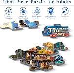 Rocorose Jigsaw Puzzle 1000 Pieces for Adults, Trading Post Puzzle Challenging Game Nights for Family Party Holiday Jigsaw Puzzle Home Decor