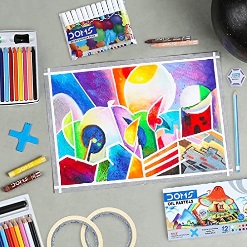 Image of Doms Art Strokes Kit | Perfect Value Pack | Kit For Creative Minds | Gifting Range For Kids | Combination of 10 Stationery Items