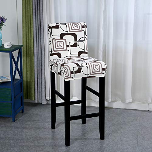 Housses de tabouret de bar extensible pour chaises hautes de cuisine, lot de 4 - 4
