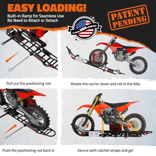 Mockins Tilting Motorcycle Hitch Carrier