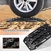 لوحات الجر الانتعاش Ouleme، على الطرق الوعرة المسار الجر ماتس للرمل والطين والثلج - 4 Wd Rv شاحنة جيب Suv منصات الجر مع حقيبة حمل (أسود)