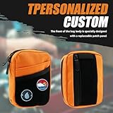 Small EDC Pouch Pocket Organiser Multifunction Small Tools Pouch with 6 Pockets Portable Oxford Cloth Pocket Organizer for Camping Bush Craft Digital Storage Traveling Hiking(Orange) - Image 5