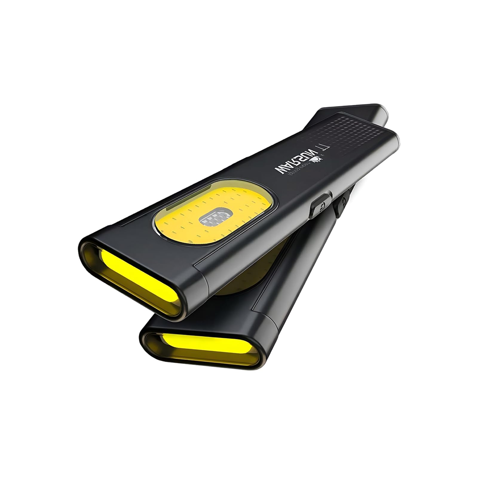 WARSUN T7 Pro EDC Torch, 400 Lumens Compact Pocket Flashlight, USB-C Rechargeable, IPX4 Water Resistant, Dual Material Body, Red & Blue Strobe Light (2, Black)