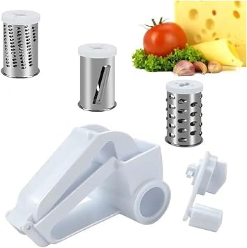 Cheese Grater Handheld Rotary Cheese Graters with 2 Stainless Steel Drums