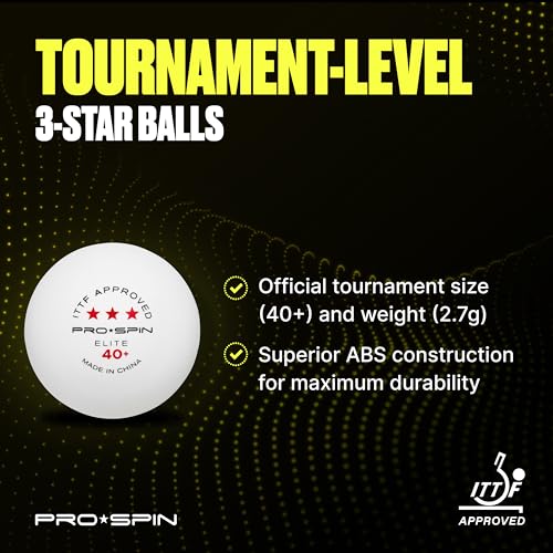 PRO-SPIN Ping Pong Balls – 3-Star ITTF-Approved Premium Table Tennis Balls | High-Performance 40+ ABS Professional Quality for Indoor & Outdoor Games (Pack of 10) by PRO-SPIN - Image 4
