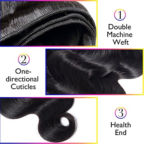 Brazilian Body Wave Virgin Hair 3 Bundles with