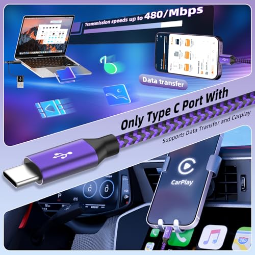 Image of USB C /A Multi Charging Cable, 4 in 2 Dual USBC Multipel Charger Cord