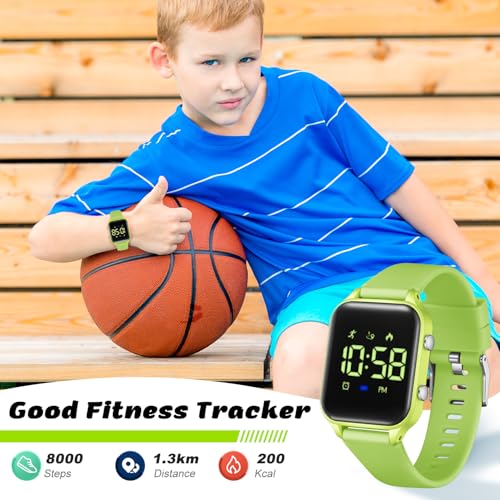 Image of LAVAREDO Kids Digital Watches for Boys Girls,Waterproof Sport Watch with Pedometer Stopwatch Vibration Alarm for Ages 5-13,No App Fitness Tracker Watch for Kids Teens Birthday Gifts
