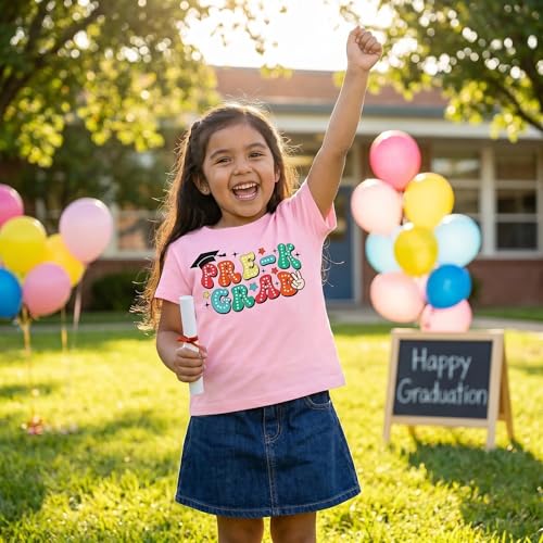 Image of Preschool Graduation Shirt for Kids Pre-K Grad Gifts for Girls Boys T-Shirt Top