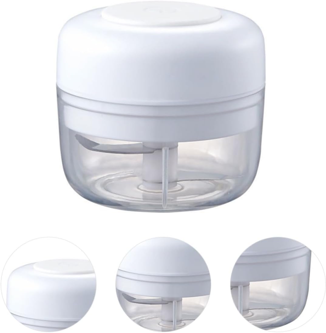 Mini Garlic Chopper Garlic Mincer Crusher with Plastic and Stainless Steel Construction, Convenient and Easy to Clean for Kitchen Use