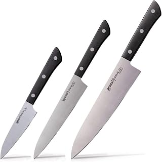 SAMURA Harakiri 3 Knife Set, Black Handle