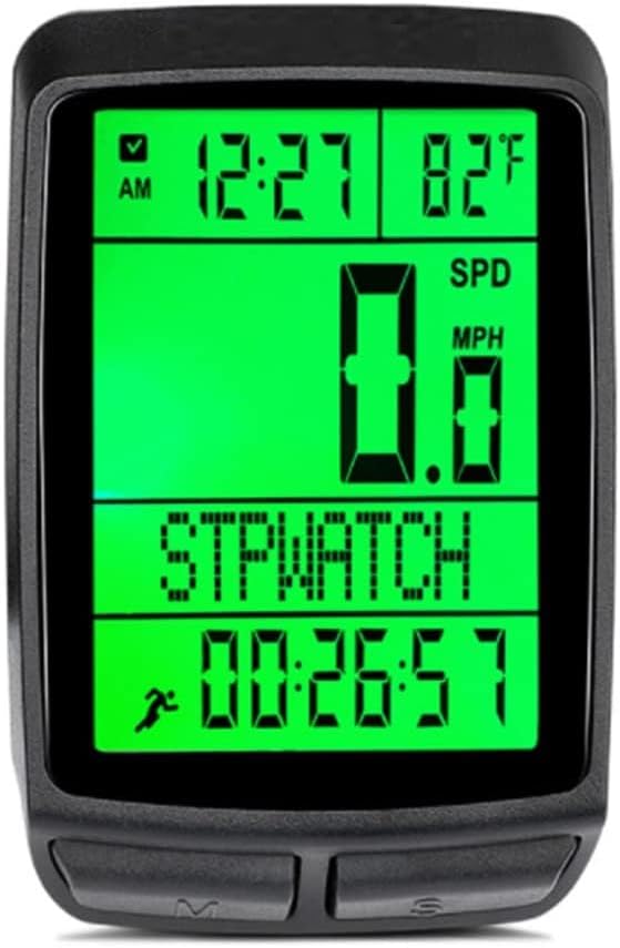 Riloer Bike Bicycle Odometer Speedometer, Waterproof Auto Wake and Sleep Multifunction, Wireless