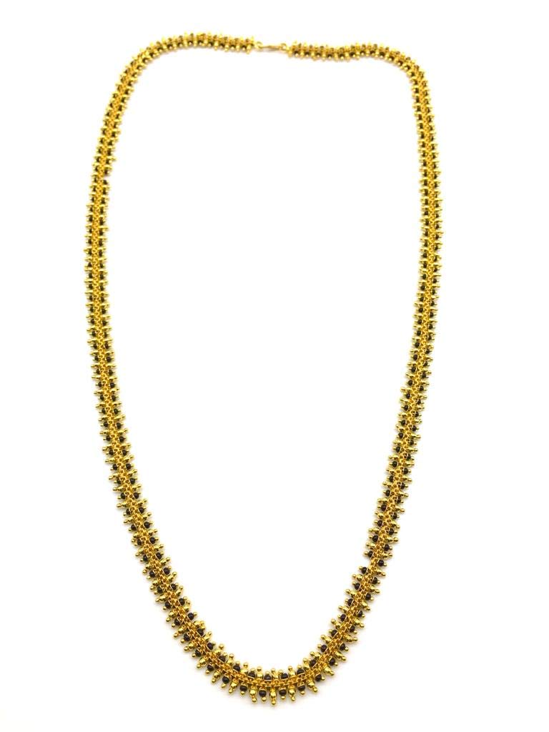 Digital Dress Womens Jewellery Gold Plated Mangalsutra Necklace 26-inch Length Chain Traditional Black & Gold Beads Single Line Layer Long Mangalsutra for Women and Girls (B07MY575PL) Amazon Price History, Amazon Price Tracker