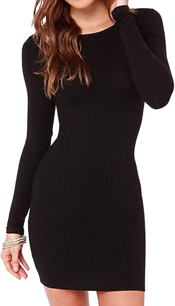 Amazon.com: Green Ink Women's Sexy Casual Long Sleeve Bodycon Dress Short  Dress Mini Dress : Clothing, Shoes u0026 Jewelry