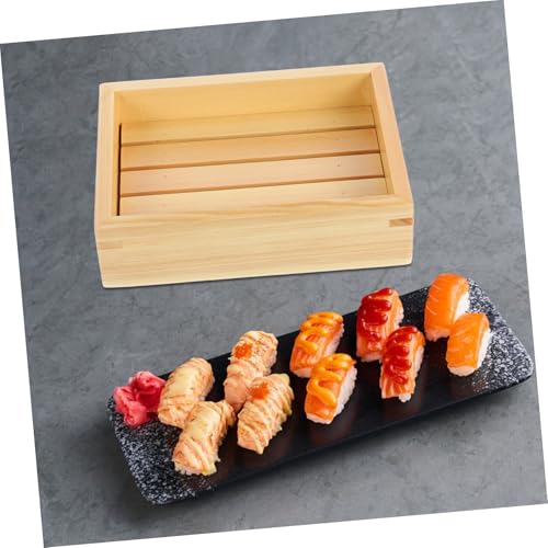 Plato Japonés Versátil de Sushi de Madera Grande miniatura 4