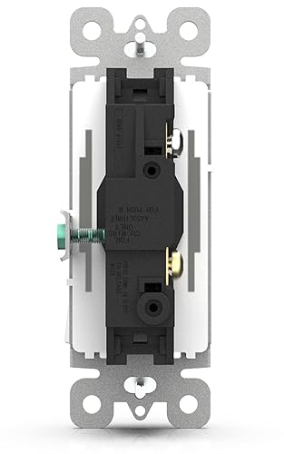 Miniatura 4 de SOZULAMP- Interruptor de luz iluminado con luz nocturna, sin cable neutro, interruptor basculante decorativo de un solo polo, luz guía LED