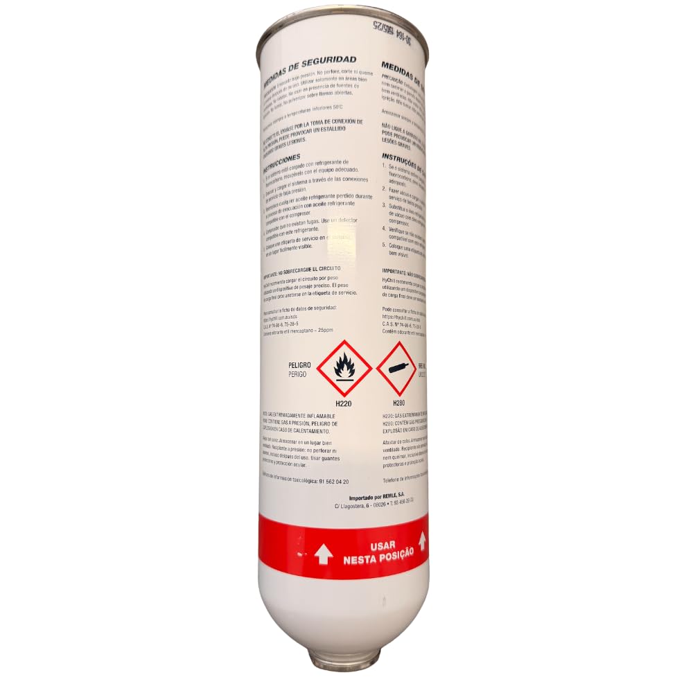 Minus 30 Refrigerante con Manómetro | Técnico 995ml 425gr | Gas Ecológico para Aire Acondicionado y Frío Automoción | Alta Eficiencia Uso Profesional