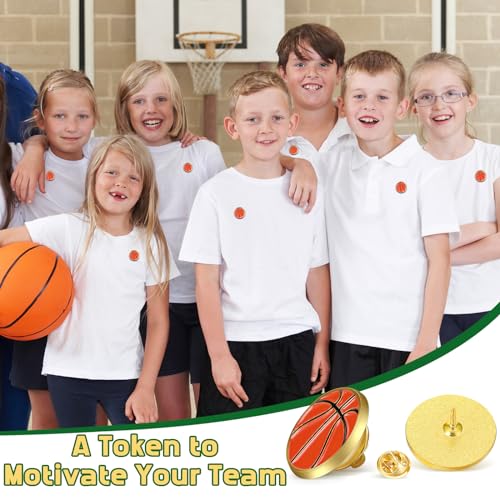 Image of Tondiamo 24Pcs Sports Lapel Pin for Team Gift 3 /4 inch Brooch Decor