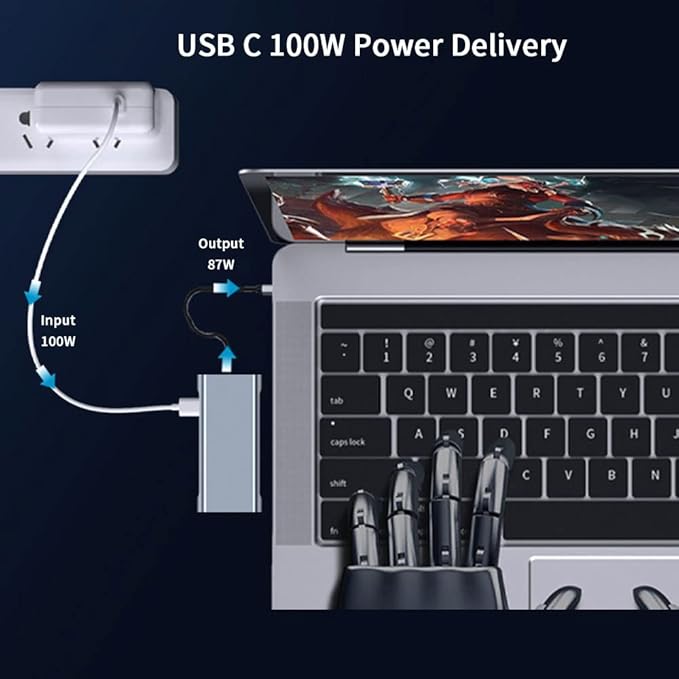 Hub USB C 11 en 1, Adaptador USB C con 4K HDMI, VGA 1080P, PD 100W miniatura 5