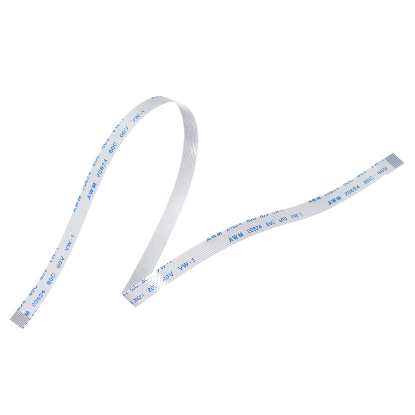 MECCANIXITY FFC FPC Flat Flexible Cable, 10 Pin 0.5mm Pitch 300mm Long (A Type) for LCD 3D Printer Camera DVD TV Laptop Audio Pack of 5