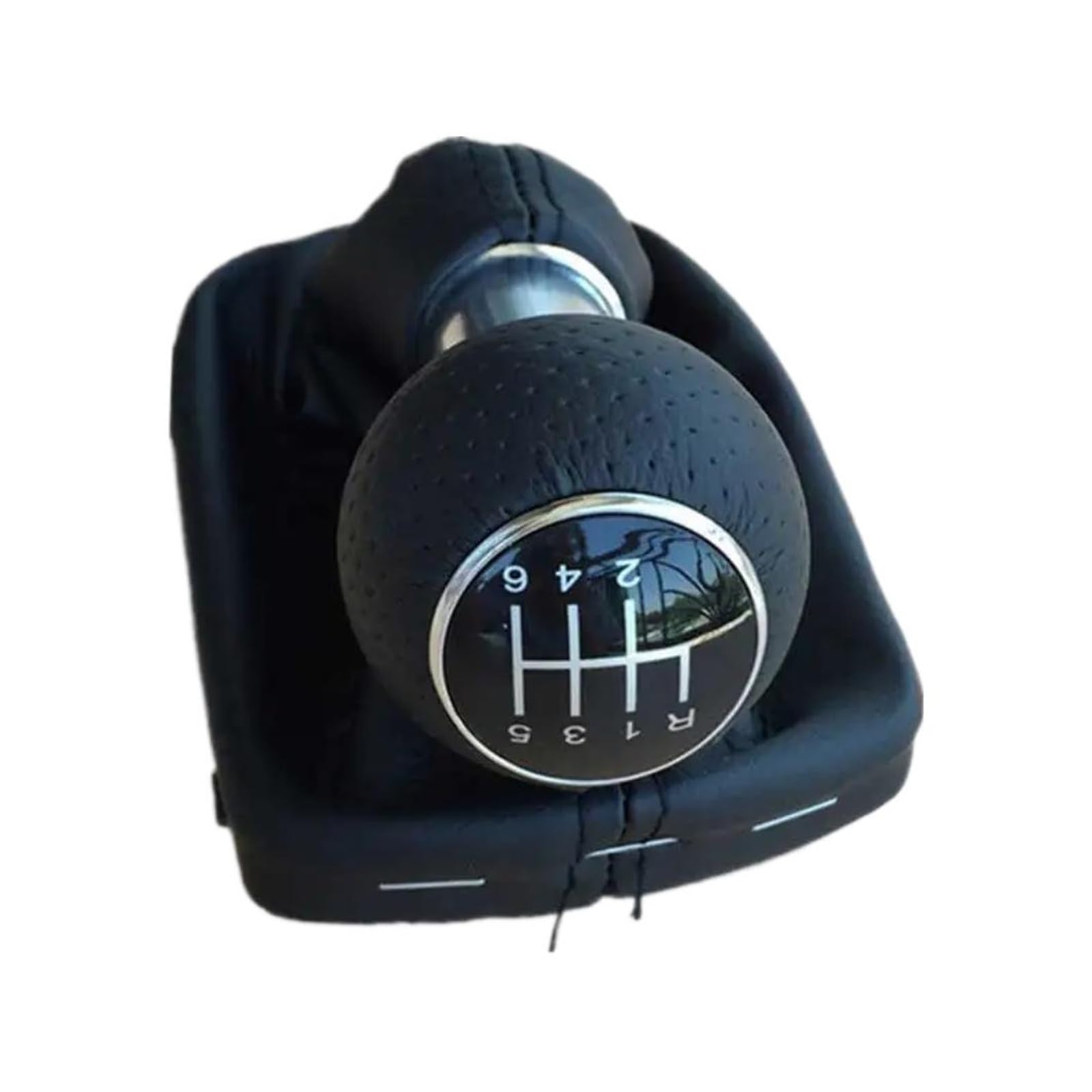 Jsyalmslw 23Mm R123456 Black Replacement Shift Knob For A3 S3 8L 1 6L 1996-2003 Red/Black