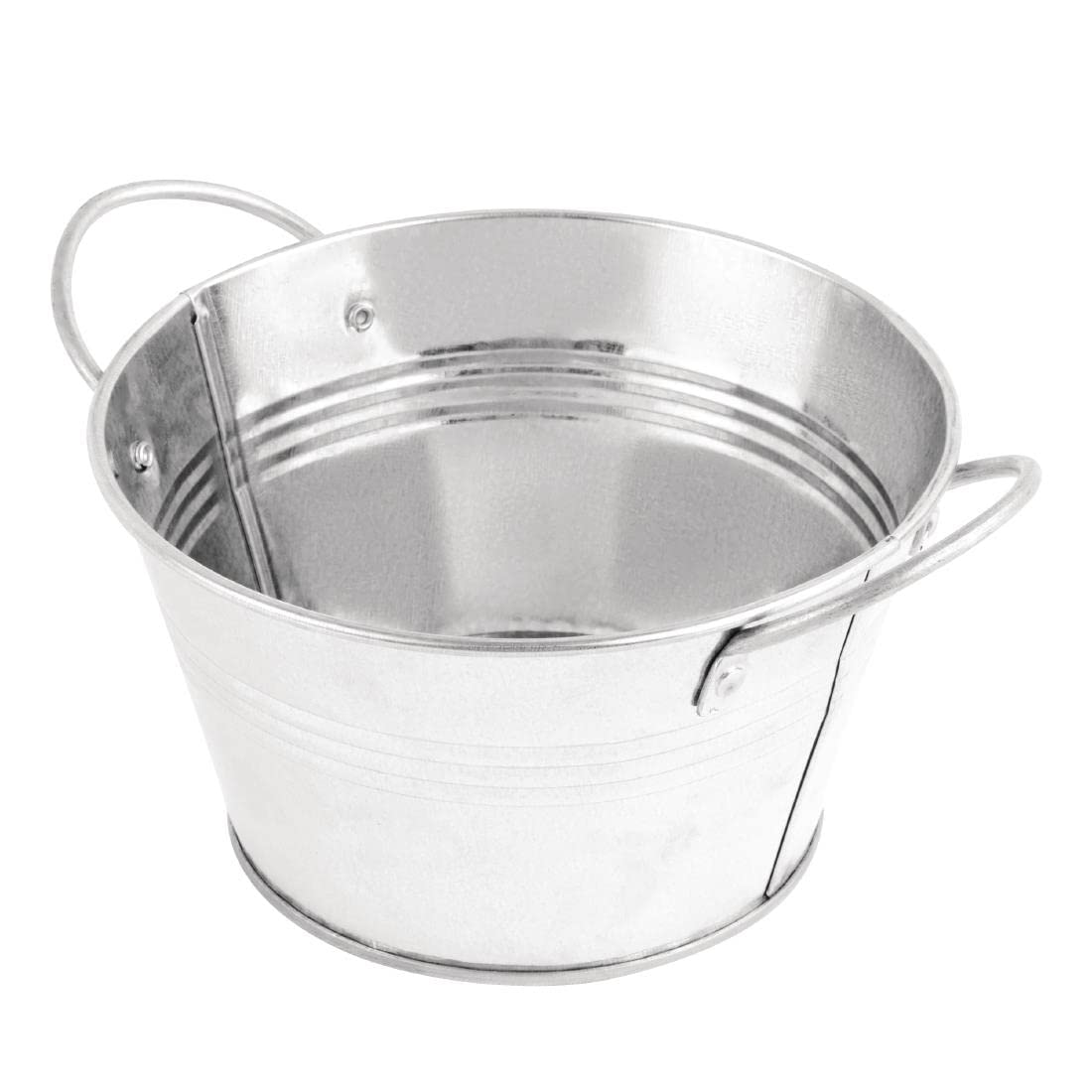 Olympia Mini Metal Food Bucket Shallow 150mm - Ideal for Restaurants, Pubs, Bistro DM214