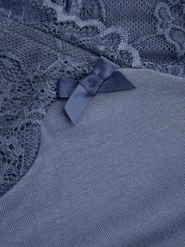 CIDER Y2K Going Out Tank Tops Lace Cami for Women V Neck Solid Sleeveless Ruched Trim Tops2