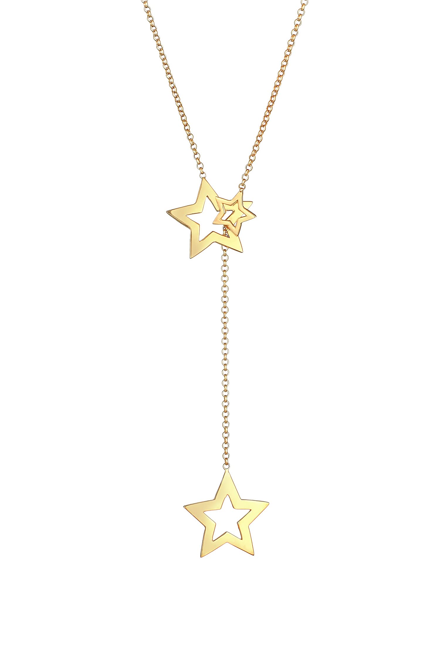Elli Halskette Damen Y-Kette Stern Anhänger Filigran 925 Sterling Silber