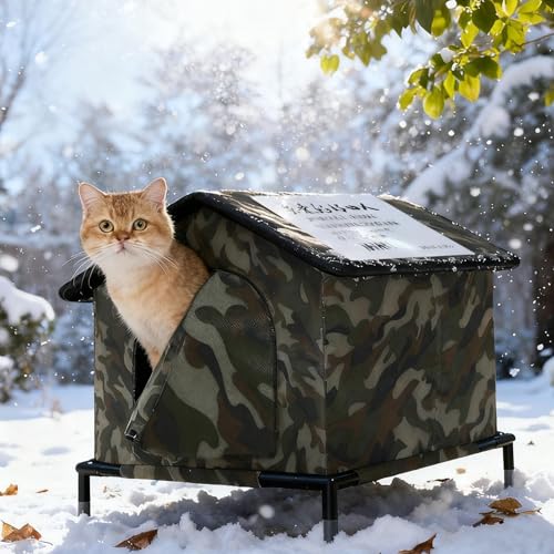 Maison à chat sauvage extérieur abri isolé et imperméable de jardin - 4