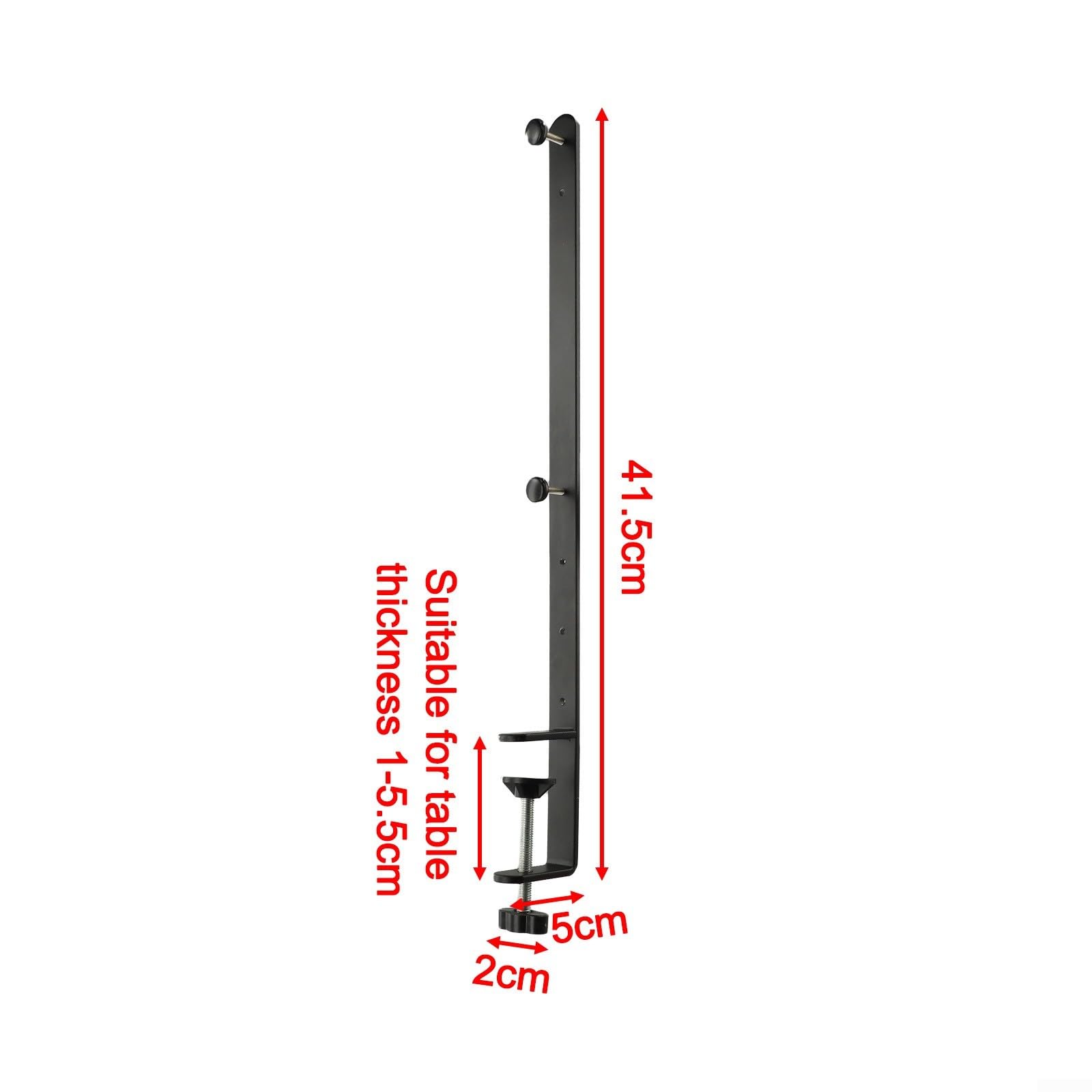 2 x verlängerte Metall-Schreibtischklemme. Stecktafel-Befestigungshalterung, Schreibtisch-Organisationshalter für Büro, Gaming, Wohnzimmer, Küche