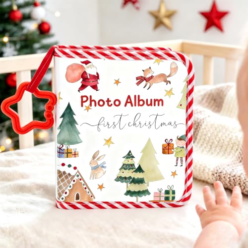 My First Photo Album for Baby,Soft Baby Photo Albums for Newborns,Christmas