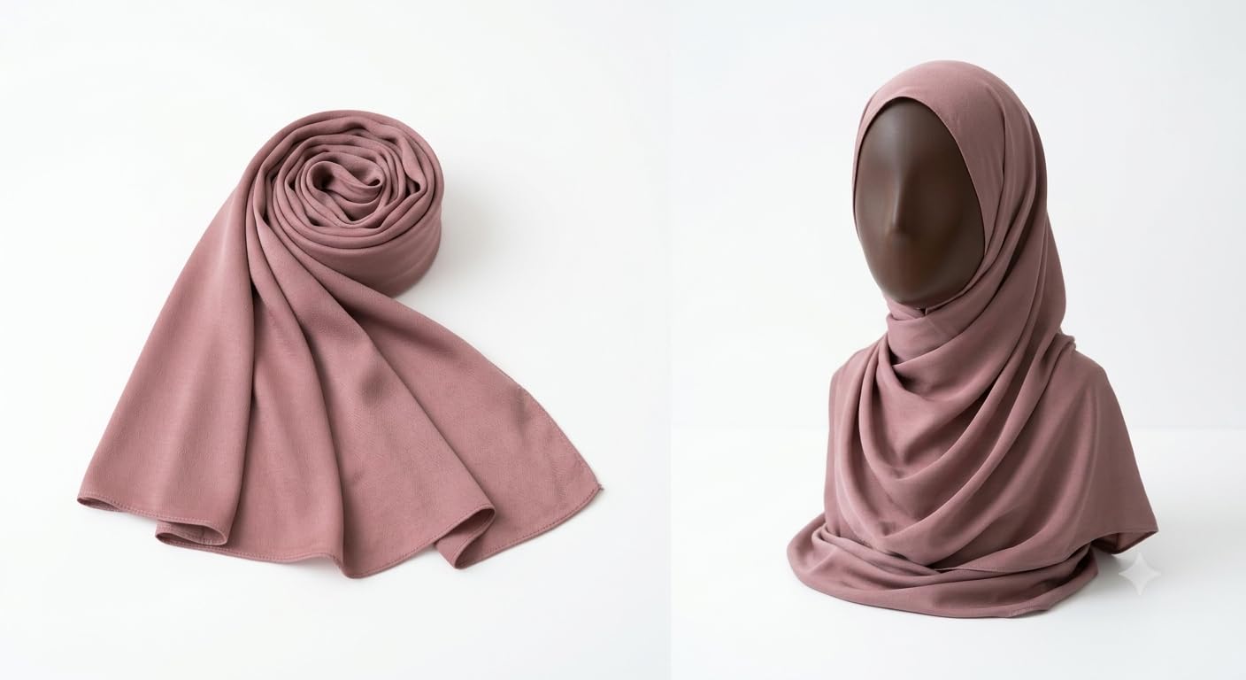 Générique Hijab en mousseline pour femme, lot de 6 hijabs légers Coffret cadeau élègant pour mariage, anniversaire et spéciales