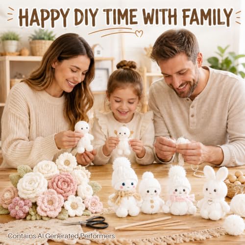 Image of MAQIHAN Acrylic Yarn for Crocheting - Soft Knitting Yarn for Crafts, 15x20g | White Skeins for Crocheting DIY Bulk for Handicraft Knitting Scarves Ideal Gift for Beginners Adults