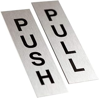Metal Push Pull Door Signs | 1.5
