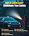 SAFEMATE PJS06 2500A Car Battery Jump Starter, Portable 12v Battery Booster, Jump Box and Charger, with Voltage Detection, Built-in Protection and LED Warning Light for 8.0l Gas and 6.5l Diesel