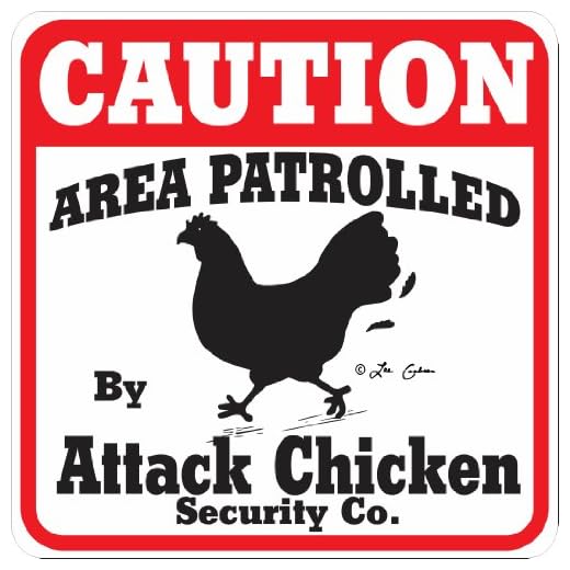 Precaución ataque pollo Sign