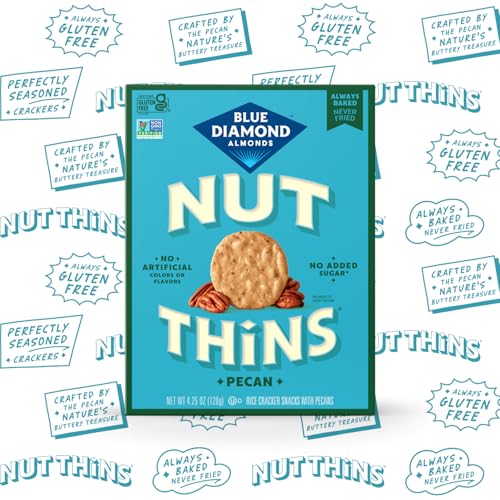 Image of Blue Diamond Almonds Pecan Nut-Thins Cracker Crisps, 4.25 Ounce (Pack of 12)