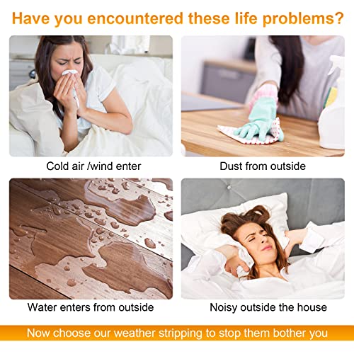 Dasiautoem Door Weather Stripping Seal Strip Foam Kerf Door Frame Weather Stripping For Doors And Windows,Weather Stripping Door Seal,Foam Kerf Weather Stripping For Doors(Black) #TOP5