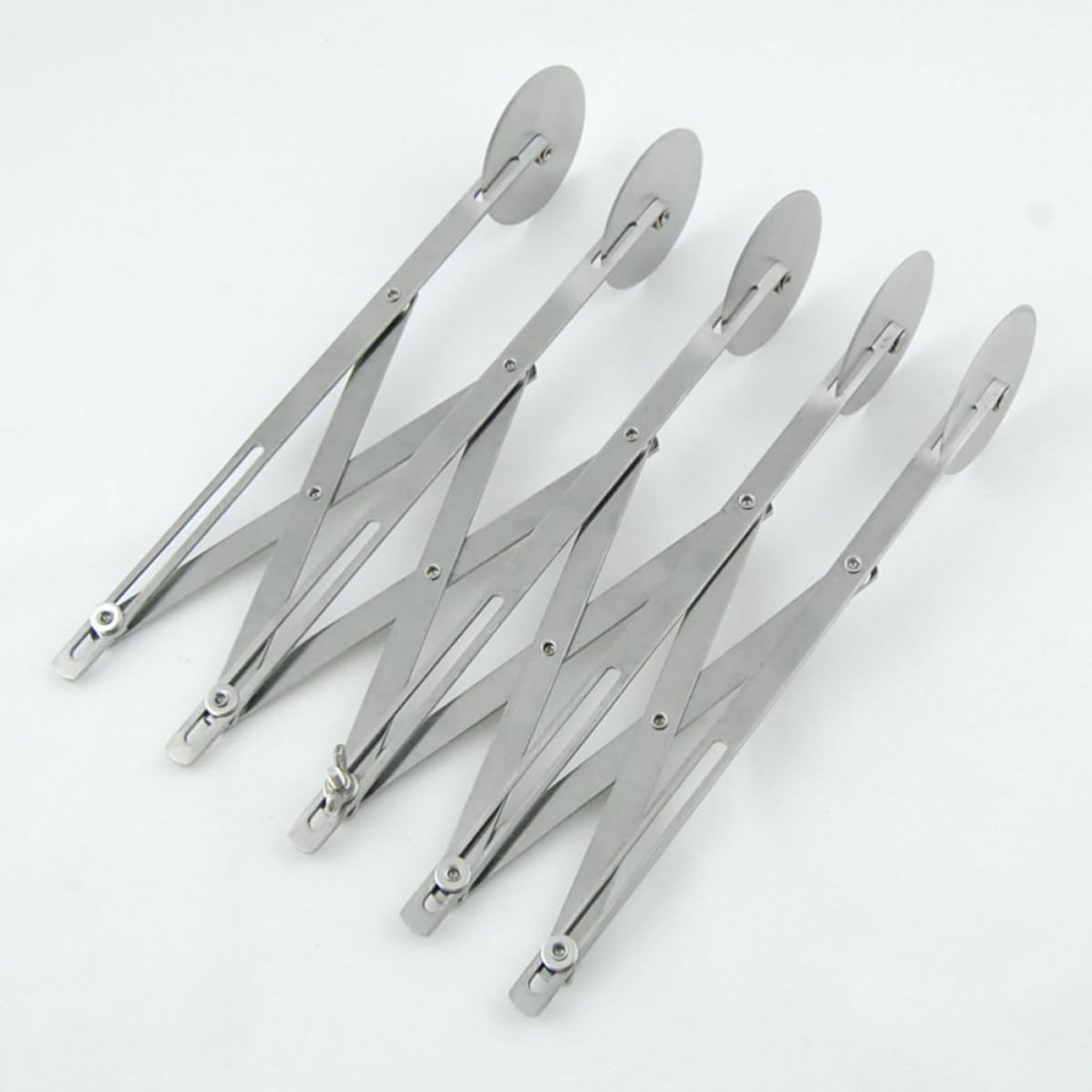 Pizza Cutter Stainless Steel Adjustable Dough Divider with 5 Wheels