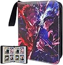 Anime Trading Card Binder for Jujutsu Kaisen Cards,4 Pocket with 60 Sleeves up to 4...