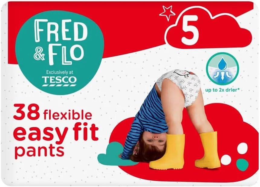 Fred & Flo Flexible Easy Fit Pants Size 5, Pack of 38