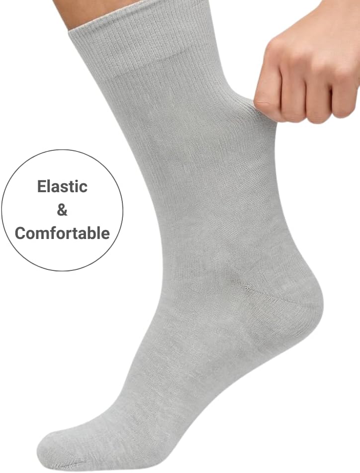 Classic Men’s Dress Socks – Ultra-Soft, Lightweight & Breathable Cotton Socks, Office Wear & Formal Occasions