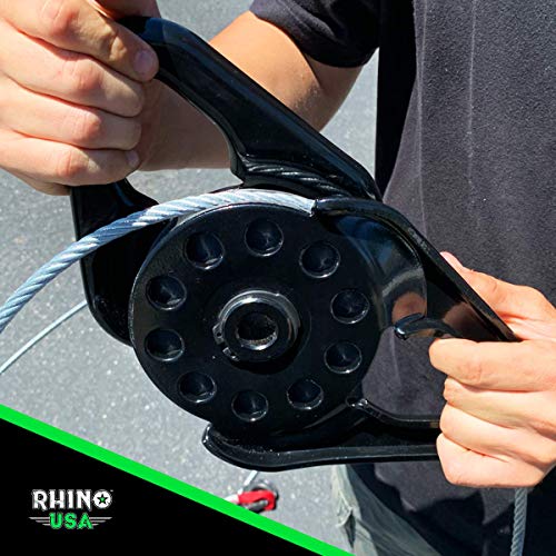 Rhino Usa Snatch Block For Winch Recovery - Heavy Duty 13.5 Ton Break Strength - Compact Offroad Accessory For Jeep, Truck, Utv, Atv - Use With Tree Saver Tow Strap (Snatch Block) #TOP3